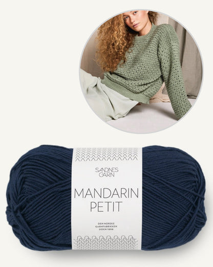 June Pullover | lightweight summer sweater made from Mandarin Petit by Sandnes Garn