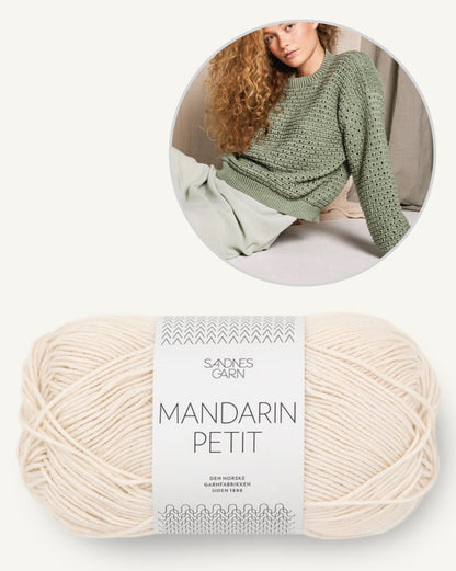 June Pullover | lightweight summer sweater made from Mandarin Petit by Sandnes Garn
