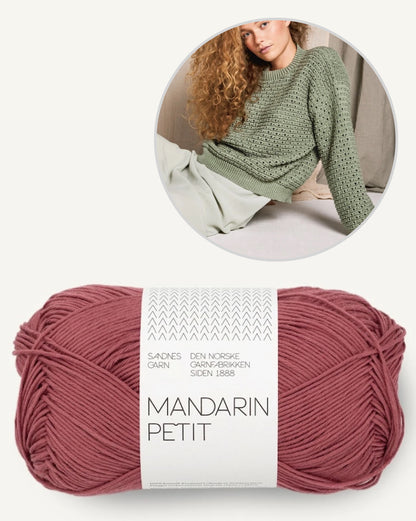 June Pullover | lightweight summer sweater made from Mandarin Petit by Sandnes Garn