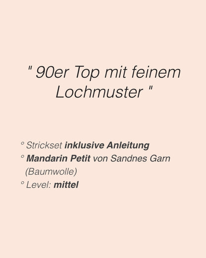 June Top Sandnes | casual lace pattern made from Mandarin Petit by Sandnes Garn