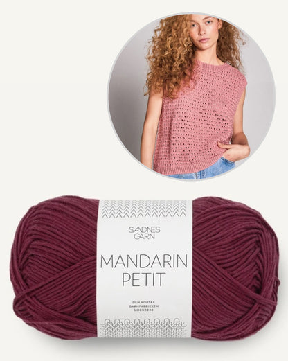 June Top Sandnes | casual lace pattern made from Mandarin Petit by Sandnes Garn
