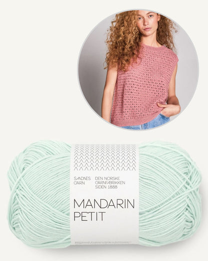 June Top Sandnes | casual lace pattern made from Mandarin Petit by Sandnes Garn