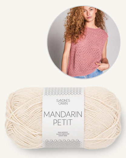 June Top Sandnes | casual lace pattern made from Mandarin Petit by Sandnes Garn