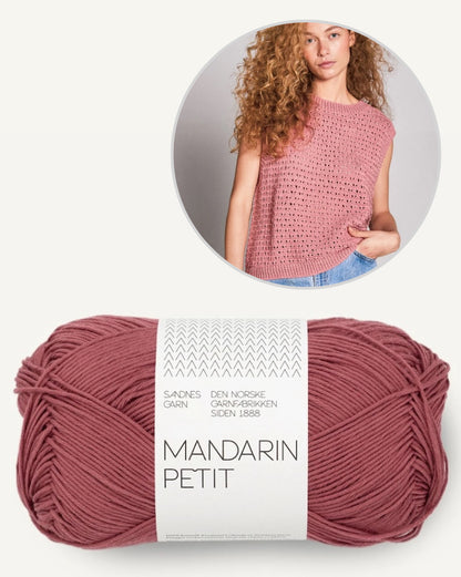 June Top Sandnes | casual lace pattern made from Mandarin Petit by Sandnes Garn