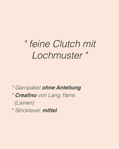 Juno Clutch - Leinen | aus Crealino von Lang Yarns