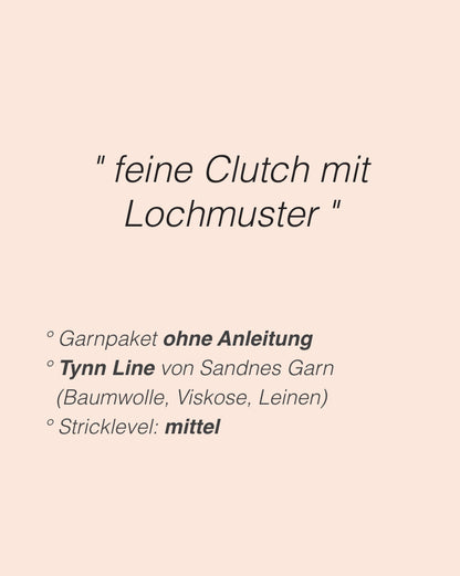 Juno Clutch | feines Lochmuster aus Tynn Line von Sandnes Garn