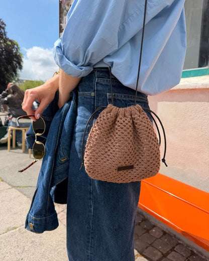 Juno Satchel | feines Lochmuster aus Crealino von Lang Yarns