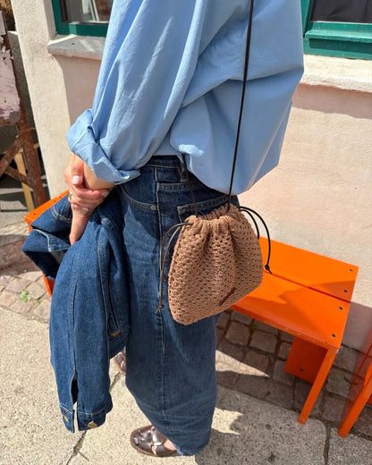 Juno Satchel | feines Lochmuster aus Crealino von Lang Yarns