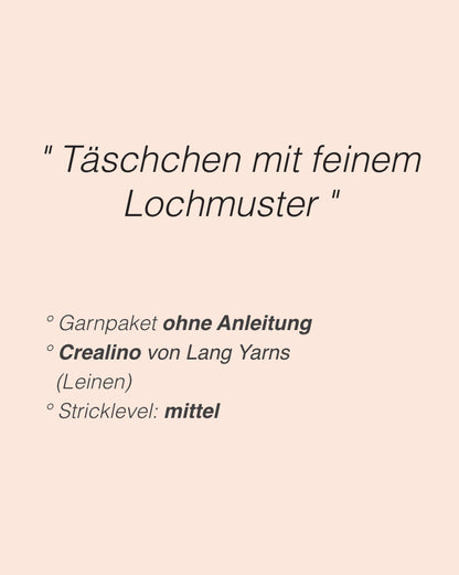 Juno Satchel | feines Lochmuster aus Crealino von Lang Yarns