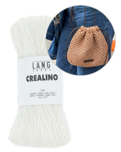 Juno Satchel | feines Lochmuster aus Crealino von Lang Yarns