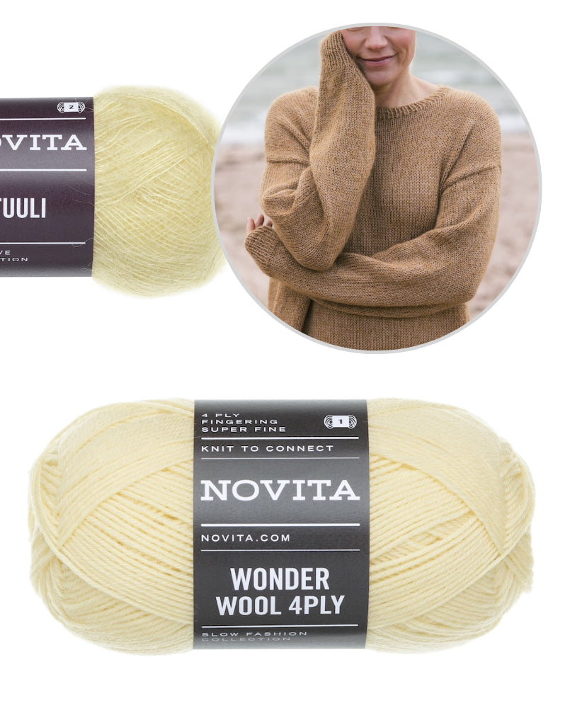 Novita Kaarna Strickkleid mit Wonder Wool 4-ply und Tuuli von Novita 5