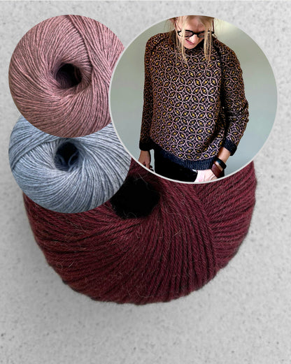 Kaleidoscope Sweater | all over zartes Muster aus Puno Winikunka von Pascuali
