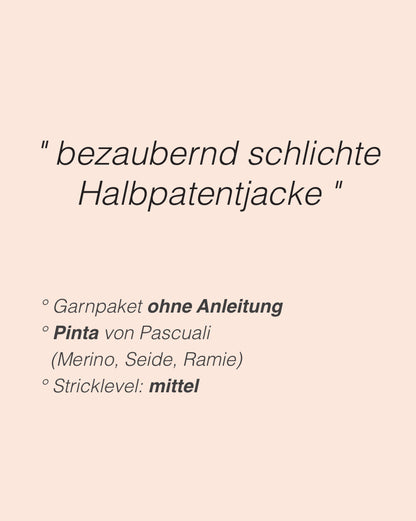 Katie Cardigan | klassisch im Halbpatent aus Pinta von Pascuali