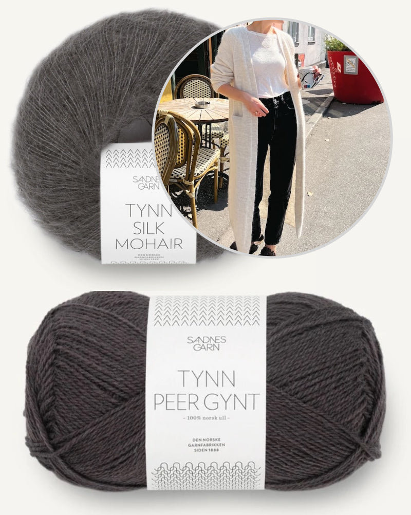 PetiteKnit Kein Schnickschnack Cardigan mit Tynn Peer Gynt und Tynn Silk Mohair von Sandnes Garn 1.3
