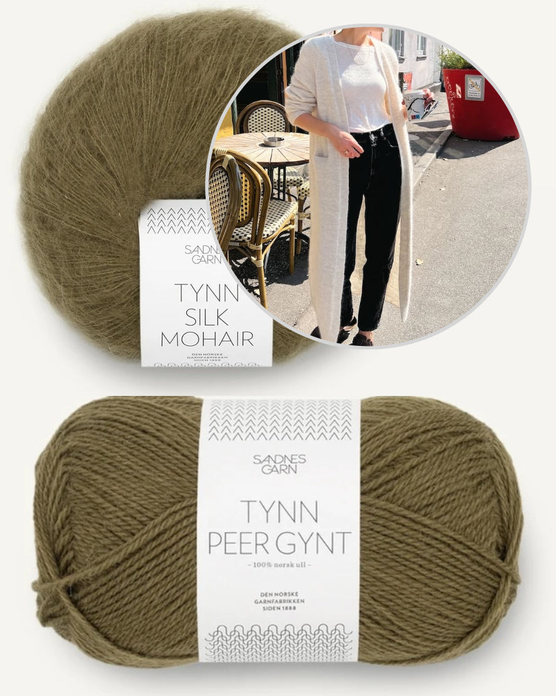PetiteKnit Kein Schnickschnack Cardigan mit Tynn Peer Gynt und Tynn Silk Mohair von Sandnes Garn 1.10