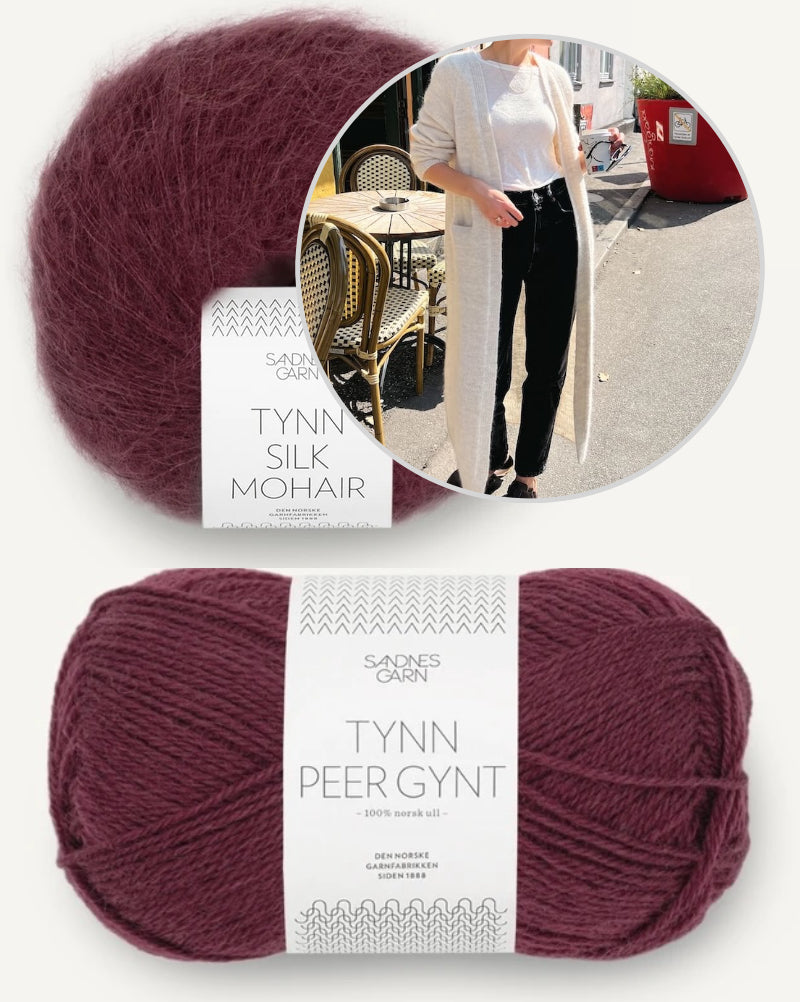 PetiteKnit Kein Schnickschnack Cardigan mit Tynn Peer Gynt und Tynn Silk Mohair von Sandnes Garn 1.8