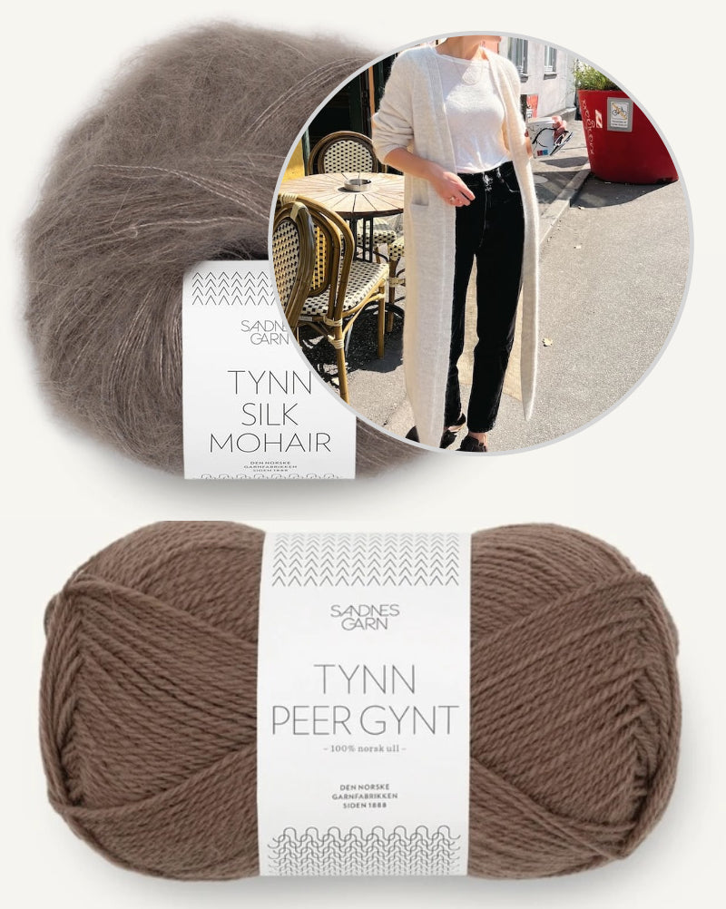 PetiteKnit Kein Schnickschnack Cardigan mit Tynn Peer Gynt und Tynn Silk Mohair von Sandnes Garn 1.5