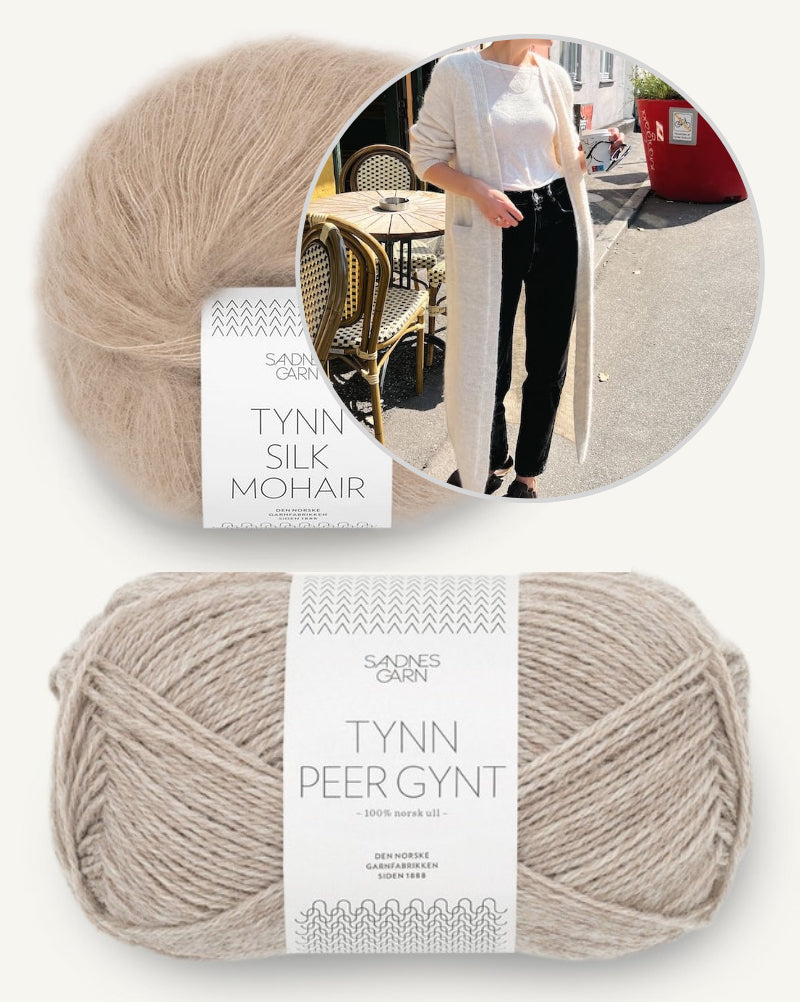 PetiteKnit Kein Schnickschnack Cardigan mit Tynn Peer Gynt und Tynn Silk Mohair von Sandnes Garn 1.2