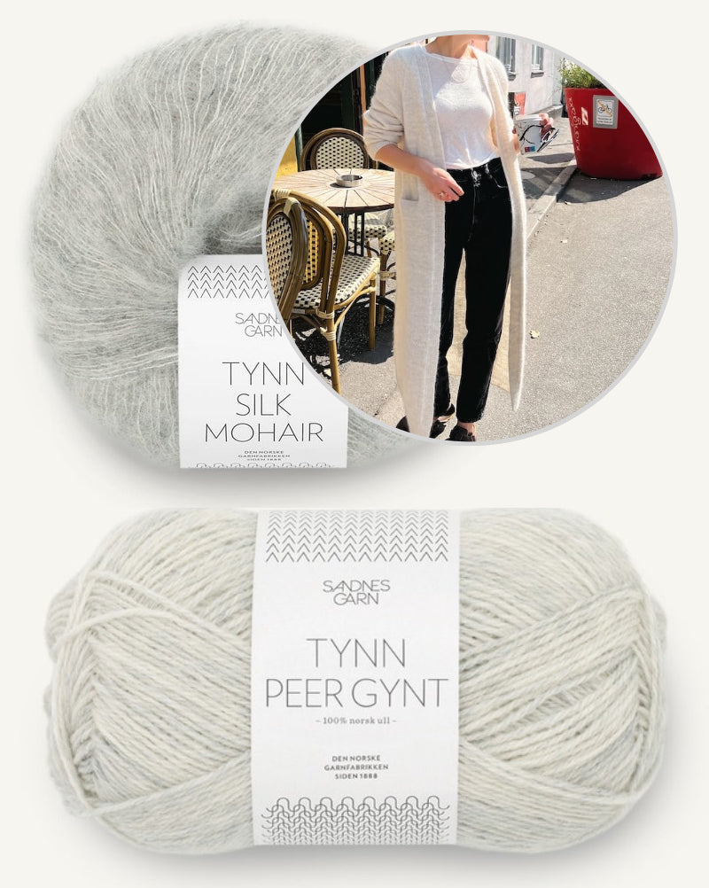 PetiteKnit Kein Schnickschnack Cardigan mit Tynn Peer Gynt und Tynn Silk Mohair von Sandnes Garn 1.1