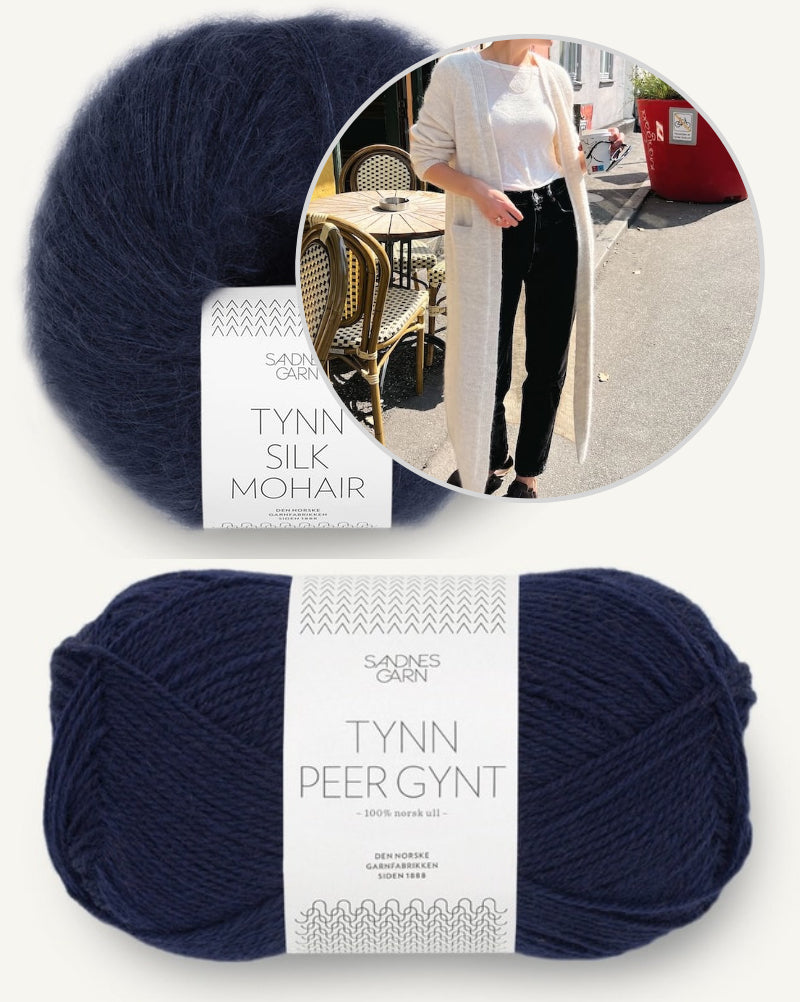 PetiteKnit Kein Schnickschnack Cardigan mit Tynn Peer Gynt und Tynn Silk Mohair von Sandnes Garn 1.9