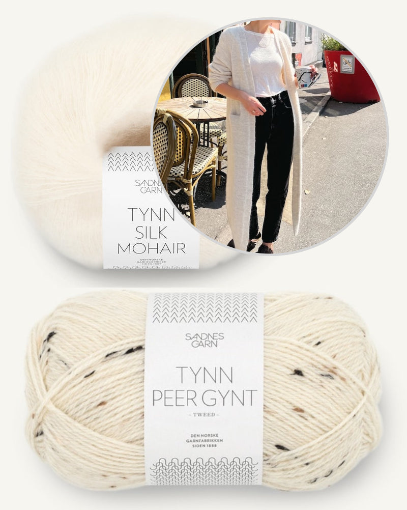 PetiteKnit Kein Schnickschnack Cardigan mit Tynn Peer Gynt und Tynn Silk Mohair von Sandnes Garn 1.4