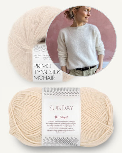 Kein Schnickschnack Pullover | lässiger Klassiker aus Sunday und Primo Tynn Silk Mohair von Sandnes Garn