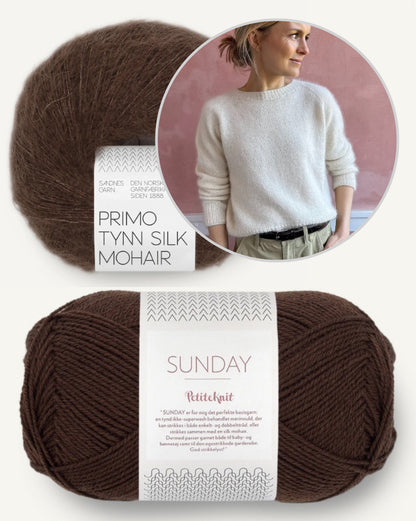 Kein Schnickschnack Pullover | lässiger Klassiker aus Sunday und Primo Tynn Silk Mohair von Sandnes Garn