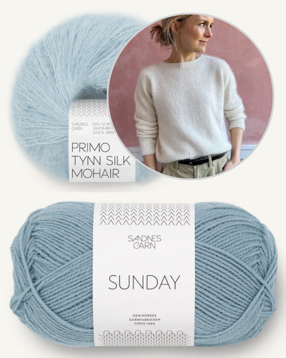 Kein Schnickschnack Pullover | lässiger Klassiker aus Sunday und Primo Tynn Silk Mohair von Sandnes Garn