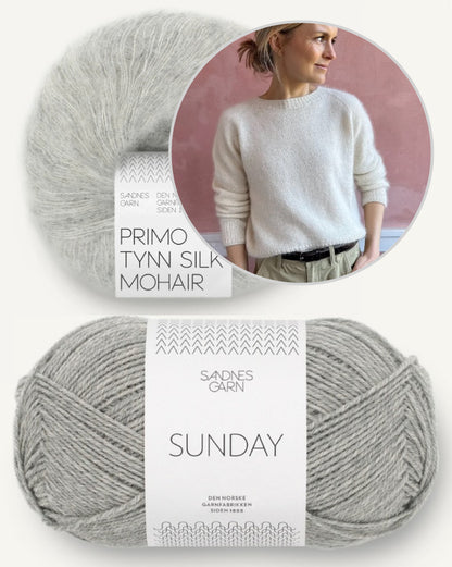Kein Schnickschnack Pullover | lässiger Klassiker aus Sunday und Primo Tynn Silk Mohair von Sandnes Garn