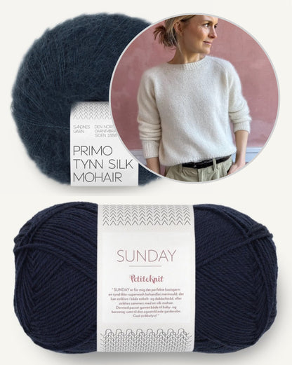 Kein Schnickschnack Pullover | lässiger Klassiker aus Sunday und Primo Tynn Silk Mohair von Sandnes Garn