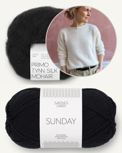 Kein Schnickschnack Pullover | lässiger Klassiker aus Sunday und Primo Tynn Silk Mohair von Sandnes Garn