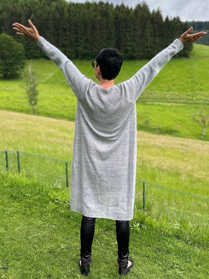 Catelyn Cardigan | lässig schlichter Mantel aus Pinta und Mohair Bliss von Pascuali