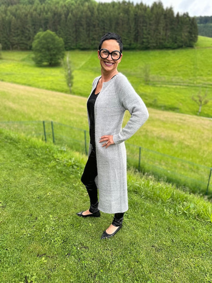 Catelyn Cardigan | lässig schlichter Mantel aus Pinta und Mohair Bliss von Pascuali