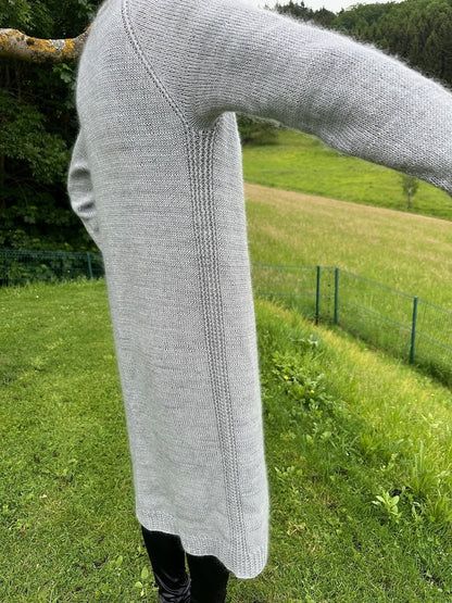 Catelyn Cardigan | lässig schlichter Mantel aus Pinta und Mohair Bliss von Pascuali
