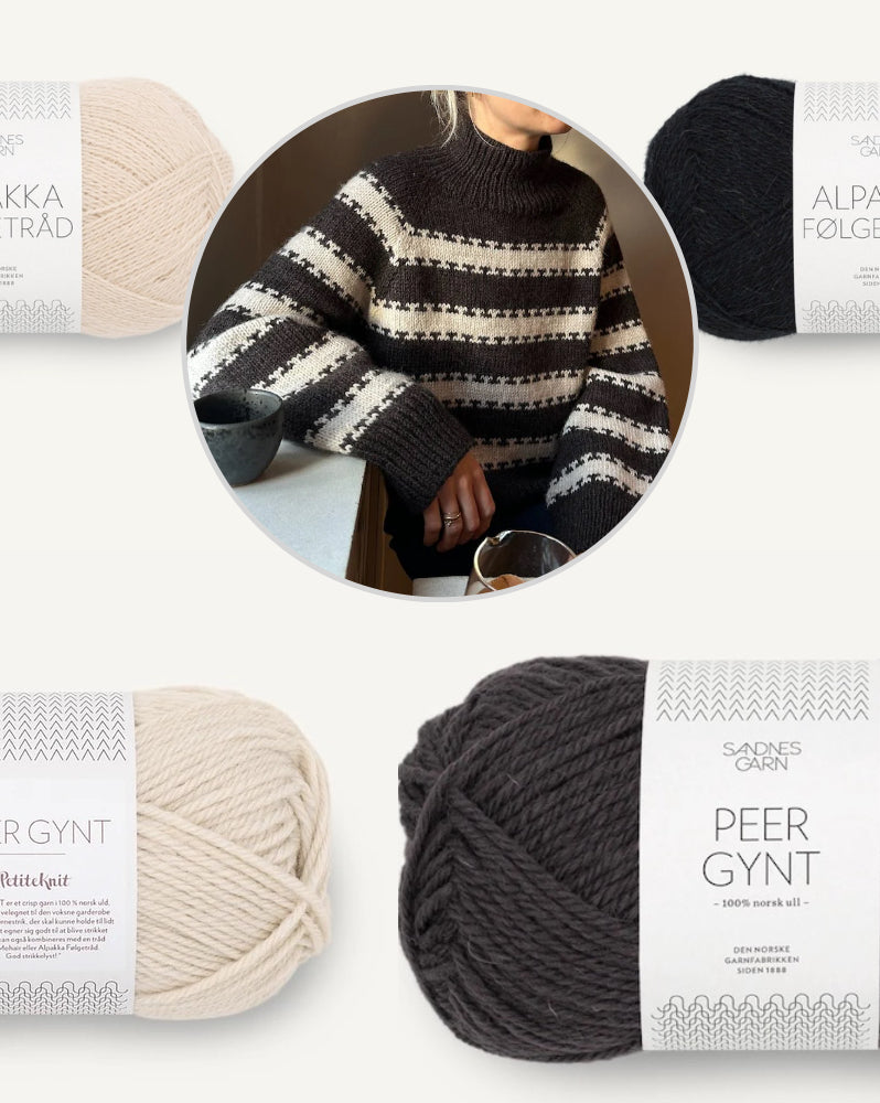 PetiteKnit Key Sweater mit Peer Gynt und Alpakka Folgetrad von Sandnes Garn 6