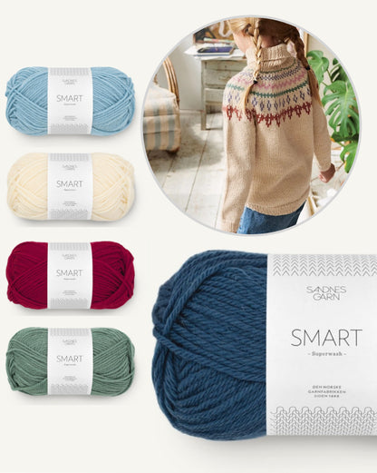 Kindheitspullover | Norwegermuster mit Smart von Sandnes Garn