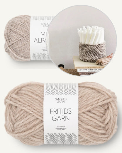 Kleiner Korb | super einfach aus Fritidsgarn und Mini Alpakka von Sandnes Garn