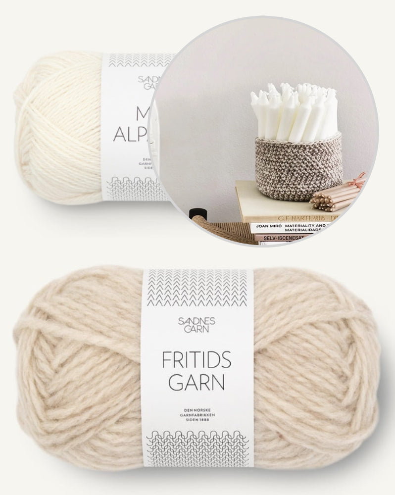 Kleiner Korb | super einfach aus Fritidsgarn und Mini Alpakka von Sandnes Garn
