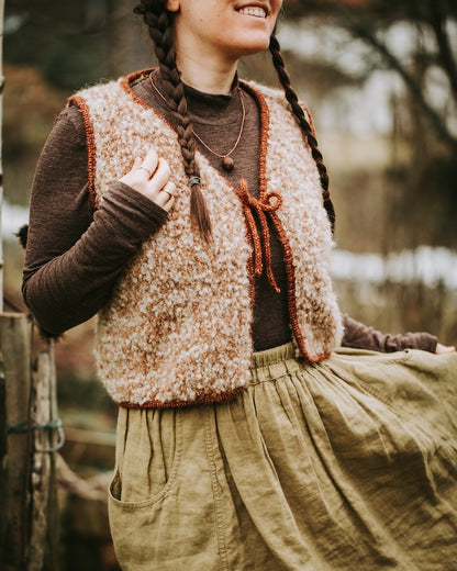 Mellow Vest Chunky | verspielter Lagen Look aus Teddy Dear und Brisa