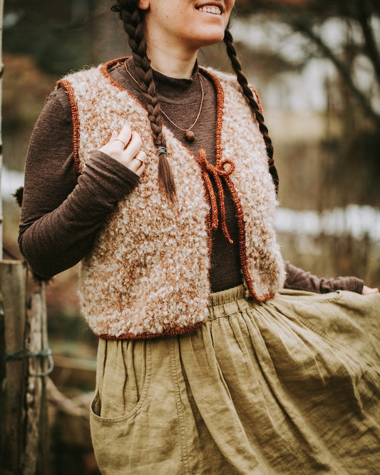 Mellow Vest Chunky | verspielter Lagen Look aus Teddy Dear und Brisa