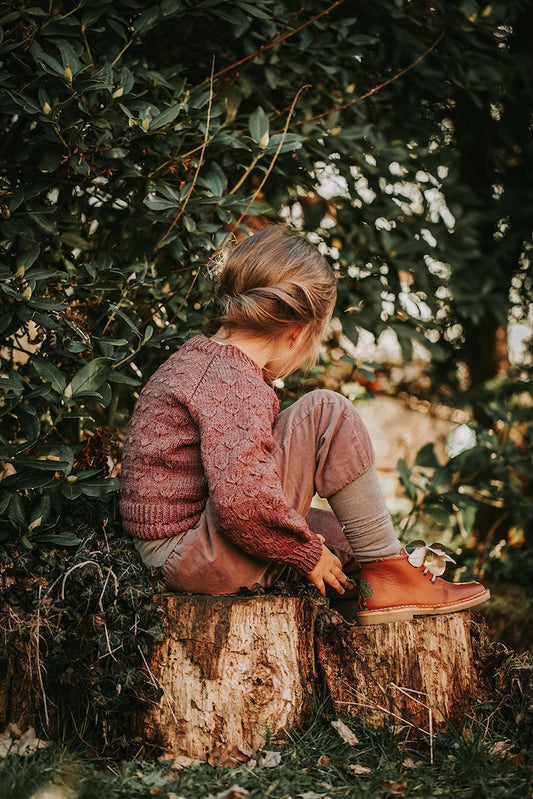 Wiesenblume Cardigan Kinder | märchenhafte Jacke aus Sole von Pascuali