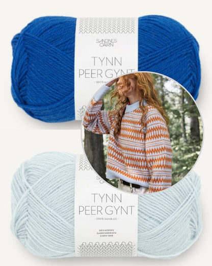 Kleiva Damegenser avec Tynn Peer Gynt | Ensemble à tricoter avec instructions imprimées 2410 Norske Ikoner 