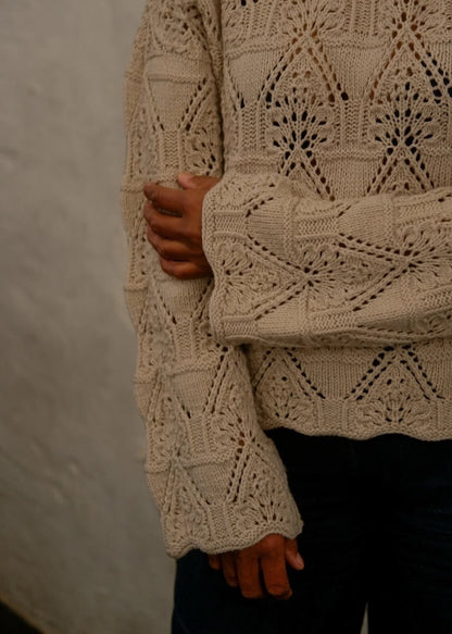 Madeleine Sweater | romantisches Lacemuster aus Merino