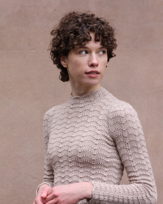 Chemisier Barbroé | motif de dentelle féminin en mérinos fin 