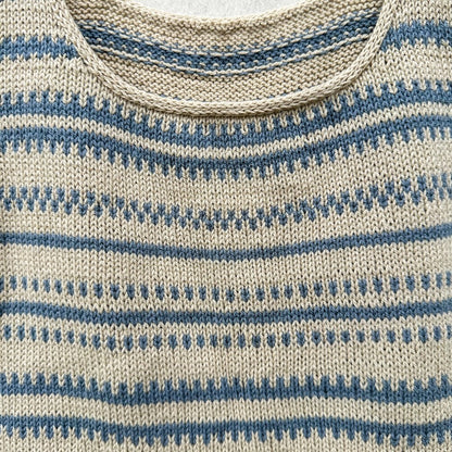 Lima Top | grafisches Muster aus Cotton Merino von Knitting for Olive