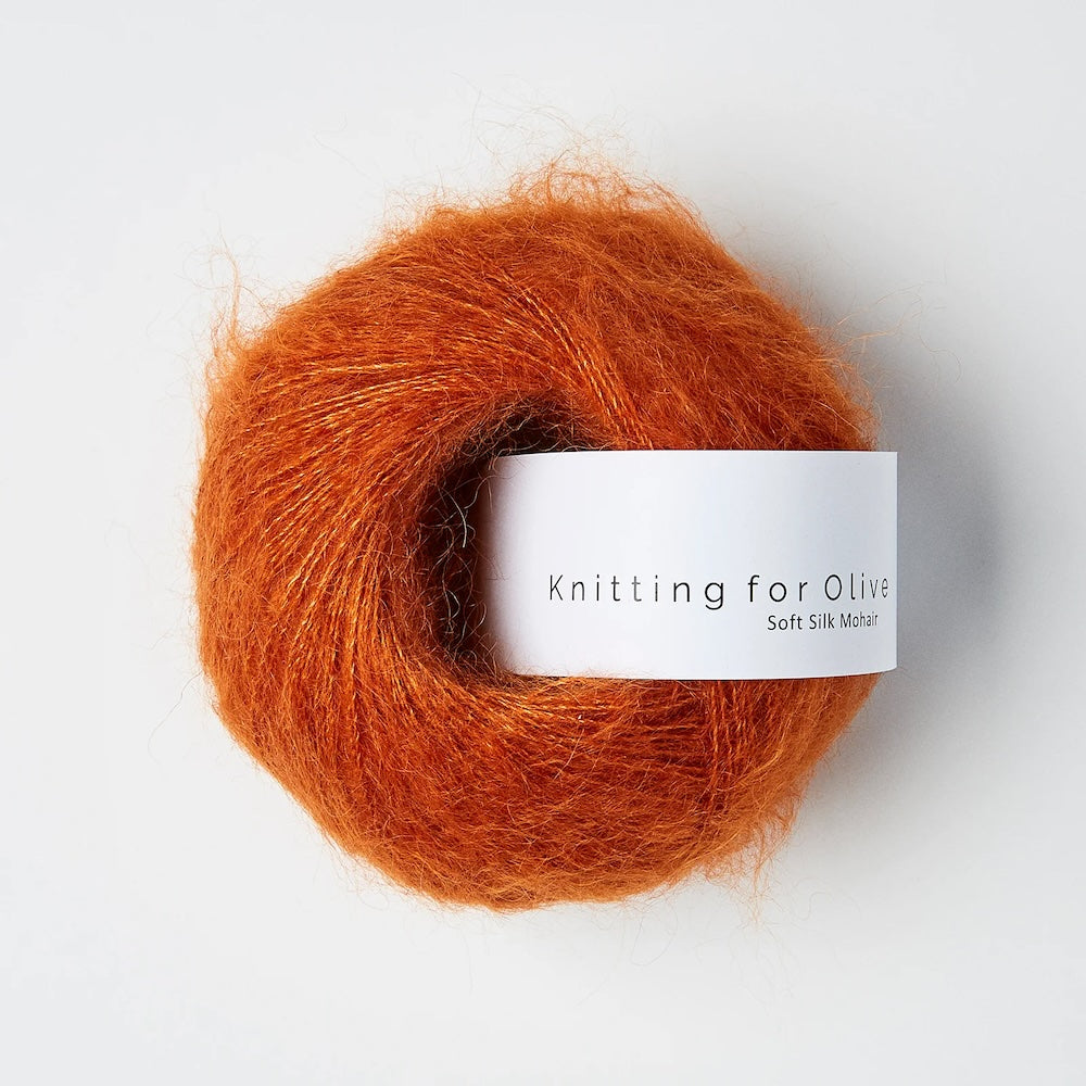 Knitting for Olive Soft Silk Mohair Farbe burnt orange