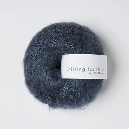 Knitting for Olive Soft Silk Mohair Farbe dusty blue whale