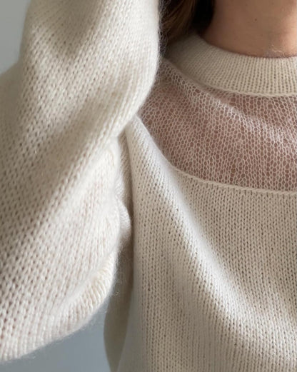 Blusa Heaven | romantica e femminile in Babyull Lanett e Tynn Silk Mohair di Sandnes Garn