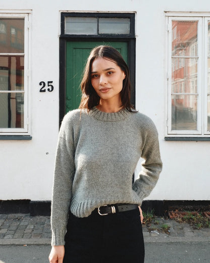 Astrid Sweater | Pullover mit geschwungenem Bündchen aus Merino und Soft Silk Mohair