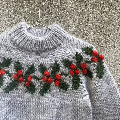 Holly Sweater Kids | bezaubernder Weihnachtspullover aus Merino und Soft Silk Mohair von Knitting for Olive